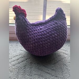Plush crochet Chicken - Purple
